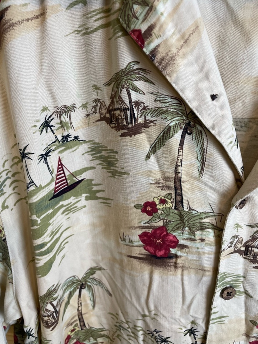 Two Silk Hawaiian Shirts Tommy Bahama Joe Marlin Tropical Print Short Sleeve L - Picture 12 of 16